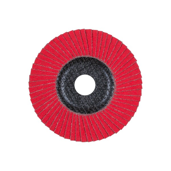 5 X 5/8-11 Thd. POLIFAN® Flap Disc - CO-COOL SG STEELOX, Ceramic Oxide, 40 Grit, Flat